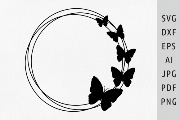 Download Butterfly Circle Frame Svg Border Svg - Border Collection