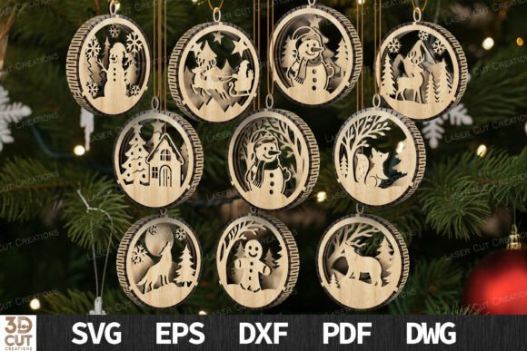 Download Layered Christmas Ornament Bundle SVG - Ornament bundle svg Collection