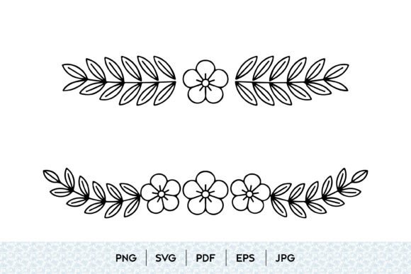 Download Floral Divider Border SVG Bundle - Border Collection