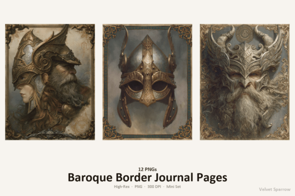 Download Baroque Border Journal Pages 12 PNG - Border Collection