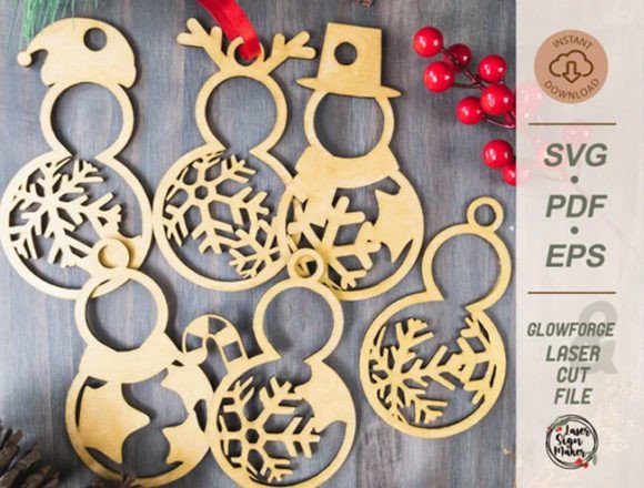 Download Snowman Ornament Bundle SVG - Ornament bundle svg Collection