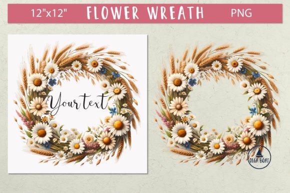 Download Daisy Flower Wreath | Wedding Frame - Wedding frame Collection