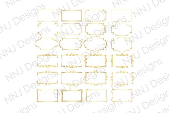 Download Rectangle Gold Frame Border Clipart - Border Collection