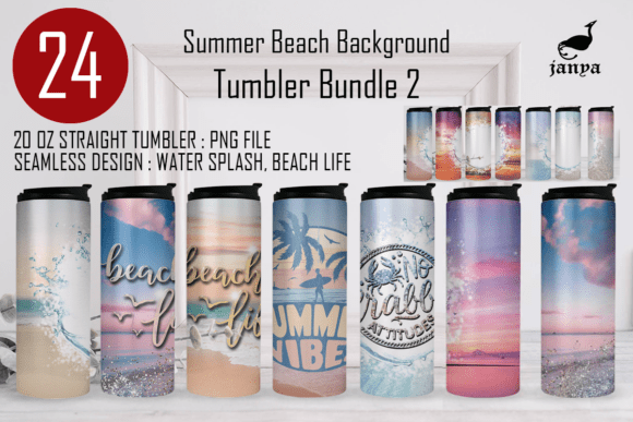 Download Beach Tumbler Sublimation Summer Bundle - Sublimation summer bundle Collection