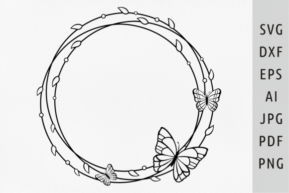 Download Butterfly Border Svg Circle Frame Svg - Border Collection