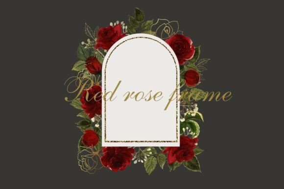 Download Red Rose Flower Border for Wedding PNG - Border Collection