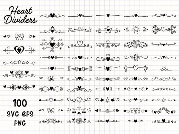 Download Heart Dividers SVG Heart Border Clipart - Border Collection