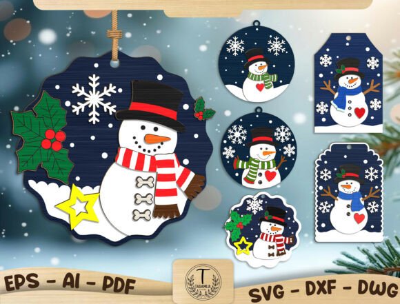 Download Snowman Ornament Bundle SVG - Ornament bundle svg Collection